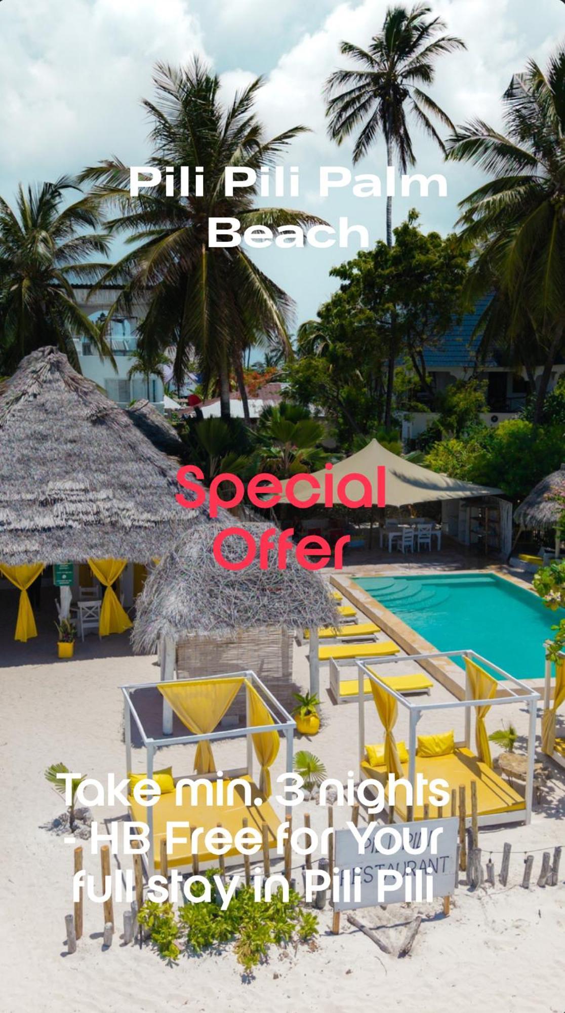 Pili Pili Palm Beach Jambiani (Zanzibar) Exterior foto